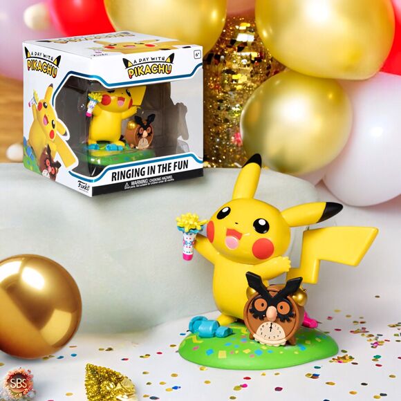 Pokemon: A Day with Pikachu - Ringing In the Fun Figure by Funko New w Protector - Picture 1 of 7